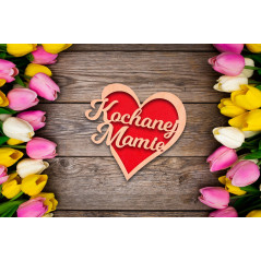 Napis Kochanej Mamie serce filc