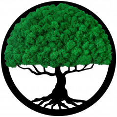 Obraz Drzewo Życia ciemny mech chrobotek