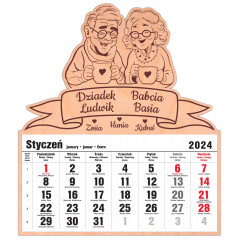 Kalendarz personalizowany dla Babci i Dziadka