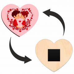 Magnes serce - prezent na Walentynki (różowe)
