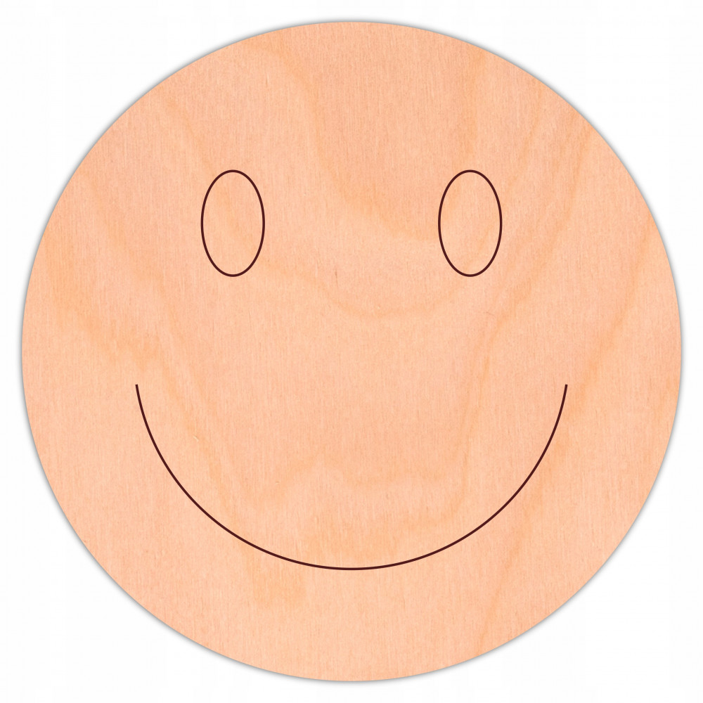 Podkładka drewniana uśmiech koło