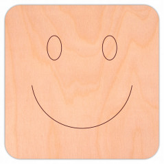 Podkładka drewniana uśmiech kwadrat 10cm
