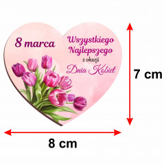 Magnes serce - Tulipany na Dzień Kobiet